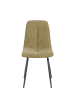 home24 home24 Polsterstuhl 4er-Set aus Webstoff & geschliffenem Gusseisen in Beige, 45 x 91 x 59 cm in Beige