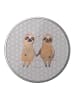 Mr. & Mrs. Panda Blechdose rund Faultier Pärchen ohne Spruch in Grau Pastell