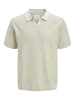 JACK & JONES Junior Gestricktes Polo in Whitecap Gray