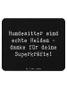 Mr. & Mrs. Panda Mauspad Spruch Hundesitter Helden mit Spruch in Schwarz