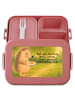 Mr. & Mrs. Panda Lunch Box Igel Kuchenstück Design mit Spruch in Rot Pastell