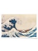 Juniqe Poster "Hokusai - The Great Wave off Kanagawa" in Blau & Weiß