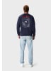 OLDSKULL Sweatshirt Asian Futeesan Logo Graphic in Navy Blue