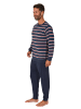 NORMANN langarm Frottee Schlafanzug Pyjama Bündchen - 82273 in rot