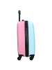 COFI 1453 Hello Kitty Trolley Koffer „Voyage Vibes“ – Blau-Rosaverspieltem in Rosa