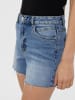 Vero Moda Kurze Denim Jeans Shorts mit Fransen VMBRENDA in Blau