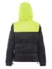 myMo Damen Wattierte Steppjacke in Schwarz Saure Limette