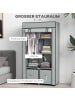 HOMCOM Kleiderschrank-83L x 42,5B x 162,5Hcm-Hellgrau