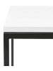 KADIMA DESIGN Hochtisch aus Holz und Metall | Industriestil in Weiß Schwarz in Weiß-Schwarz