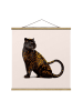 WALLART Stoffbild - Jonas Loose - Goldener Panther in Creme-Beige