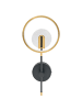Beliani Wandleuchten SAMBRE in Messing/Schwarz - (W) 22 x (H) 49 x (L) 9 cm