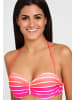 Venice Beach Bügel-Bandeau-Bikini in pink-gestreift