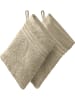 REDBEST Waschhandschuh 2er-Pack New York in beige