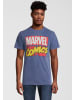 Re:Covered T-Shirt Marvel Comics Classic Retro Logo in Blau
