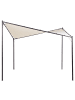 Beliani Garten-Pergola AVENTINE in Beige/Schwarz - (W) 300 x (H) 260 x (L) 300 cm