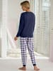 WITT WEIDEN Schlafanzug in marine-kariert