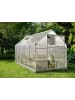 Beliani Gewächshaus für den Garten APULIA in Silber/Transparent