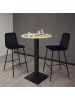 58 aufm Kessel TRESENTISCH rund Eleanore 70 cm schwarz matt/eiche sägerau
