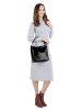 Cluty Handtasche echt Leder in schwarz