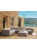 Beliani 2-tlg Lounge Set AREZZO in Beige/Schwarz rechtsseitig