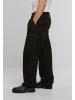 Urban Classics Urban Classics Wide Pleated Cargo Pants in black