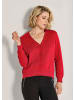MADELEINE Eleganter Cardigan mit V-Ausschnitt in rot