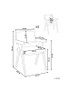 Beliani 2er-Set Esszimmerstuhl AVA in Beige/Braun