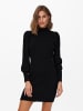 ONLY Langarm Mini Strickkleid Rundhals Pullover Shirt ONLKATIA in Schwarz