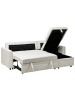 Beliani 3-tlg 3-Sitzer Sofa NASSJO in Weiß linksseitig
