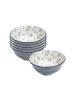 Ritzenhoff & Breker 6er Set Beilagenschalen Sendai Blume ø 11,5 cm in grau
