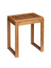 Wenko Badhocker aus Akazienholz FONDI in Braun, (B) 40 x (H) 46 x (L) 30 cm