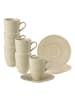 Seltmann Weiden 6er Set Henkelbecher mit Untertassen Beat Color Glaze in 350 ml in Sandbeige