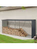 casa.pro Brennholzunterstand Kalmar in Anthrazit (L)352cm (B)80cm (H)152cm