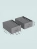 SONGMICS 2er-Set: Aufbewahrungsbox Tina in Grau - (B)30 x (H)17 x (T)42 cm