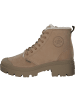 Palladium Schnürstiefel in beige ochre tan