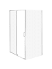 Beliani Duschkabine LANGUI in Silber - (W) 120 x (H) 190 x (L) 90 cm