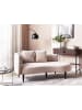 Beliani Chaiselongue CHAUMONT in Rosa/Dunkler Holzfarbton - (W) 168 x (H) 75 x (L) 66 cm