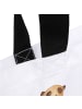 Mr. & Mrs. Panda Strandtasche Erdmännchen mit Spruch in Weiß