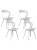 Beliani 4er-Set Esszimmerstuhl LACHANIA in Beige
