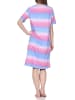 NORMANN Kurzarm Nachthemd Zickzack Design in rosa