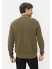 Camel Active Strickjacke mit Stehkragen in Olivgrün