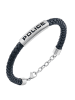 Police Herren Leder-Armband Skyfall Dunkelblau