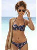 LASCANA Bügel-Bandeau-Bikini in blau-bedruckt