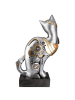 GILDE Figur Steampunk Cat silberfarben - (H) 30 cm