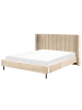 Beliani Doppelbett VILLETTE in Beige/Schwarz - (W) 205 x (H) 115 x (L) 222 cm