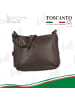 Toscanto Leder Umhängetasche Toscanto Tasche dunkelbraun ca. 35cm