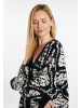 Usha Damen Strickcardigan in Schwarz Creme