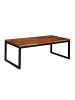 KADIMA DESIGN Couchtisch 110x40x60 cm Sheesham Massivholz / Metall Wohnzimmertisch,