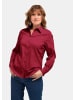 GOLDNER Basicbluse mit  Hemdkragen in dunkelrot