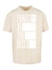 F4NT4STIC Heavy Oversize T-Shirt Panic At The Disco Block Text in sand
